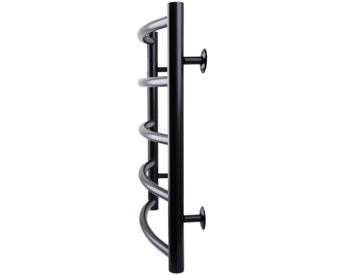 Рушникосушарка UNIO LD W 500-500-5 BLK Драбинка Дуга вода чорна