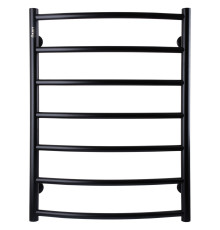 Рушникосушарка UNIO LD W 700-500-7 BLK Драбинка Дуга вода чорна