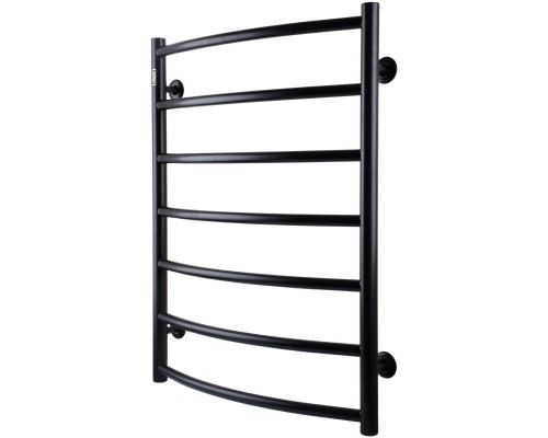 Рушникосушарка UNIO LD W 700-500-7 BLK Драбинка Дуга вода чорна