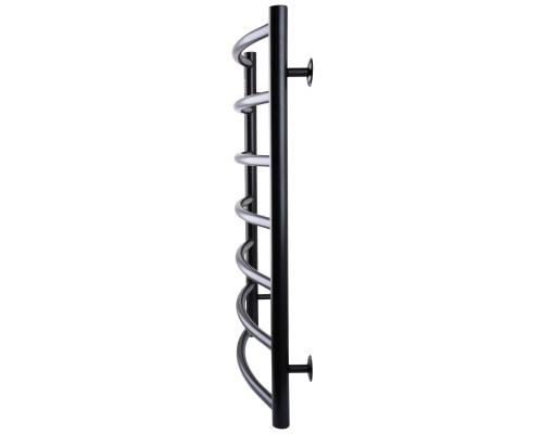 Рушникосушарка UNIO LD W 700-500-7 BLK Драбинка Дуга вода чорна