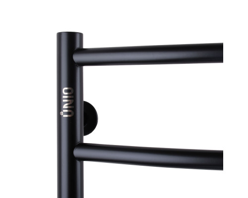 Рушникосушарка UNIO LD W 700-500-7 BLK Драбинка Дуга вода чорна