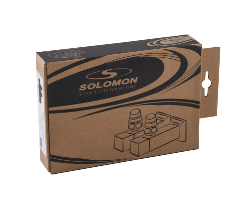 Набір Кран напівобертовий кутовий з американкою SOLOMON LUX 1/2″ CUBE BLACK 8888 (1уп)