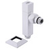 Набір Кран напівобертовий кутовий з американкою SOLOMON LUX 1/2″ CUBE WHITE 8888 (1уп)