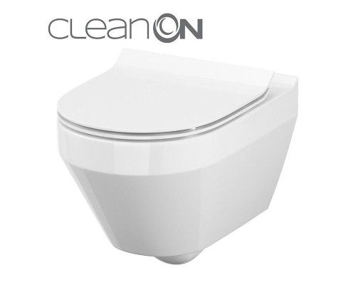 CET Cersanit В216 CREA CLEAN  ON OVAL підвісний з кришкою дюропласт ліфт SLIM PL