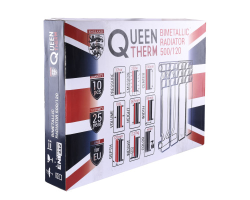 Радіатор біметалевий секційний QUEEN THERM 500/120 (кратно 10)