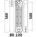 Радіатор біметалевий секційний QUEEN THERM 500/120 (кратно 10)