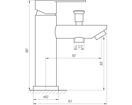 Змішувач для умивальника Globus Lux WIEN SBT2-106M