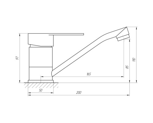 Змішувач для умивальника Globus Lux MAIN SM-203M