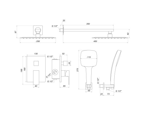 Душова система Globus Lux GLM-205-BB-SMART