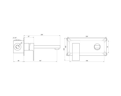 Змішувач для умивальника Globus Lux Milano GLM-204-SMART