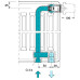 Клапан INNER під термоголовку М30x1,5 панельного радіатора 1/2″З IIM30 CRISTAL (в трубу)