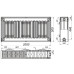Радіатор сталевий 22/500х2000 бок QUEEN THERM (KORAD)