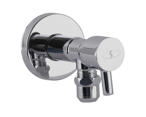 Кран напівобертовий кутовий з цангою SOLOMON 1/2″х 3/8″ Lazer 7076 ( 2 шт.)