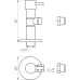 Кран напівобертовий кутовий з цангою SOLOMON 1/2″х 3/8″ Lazer 7076 ( 2 шт.)