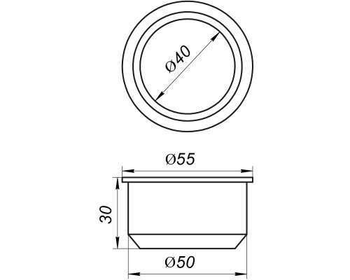 Редукція гумова VSplast 50/40 (чорна)