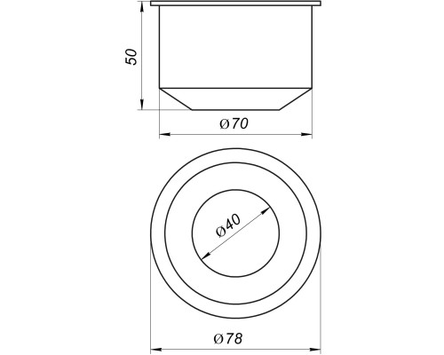 Редукція гумова VSplast 70/40 (чорна)