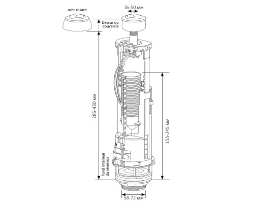 Зливний механізм SIAMP 49-OPTIMA Double Flash