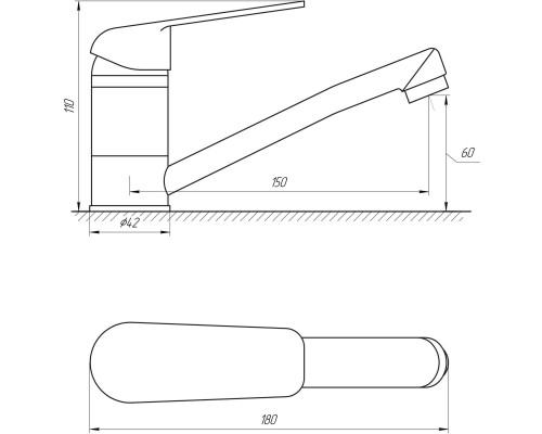 Змішувач для умивальника Globus Lux Koln GLK-0103M