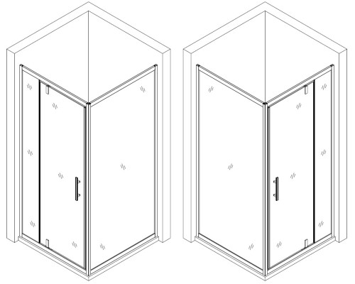 Душова кабіна квадратна без піддона MORAVA N90TB.Mosaic (N90B.Mosaic) BRAVO (1уп.)