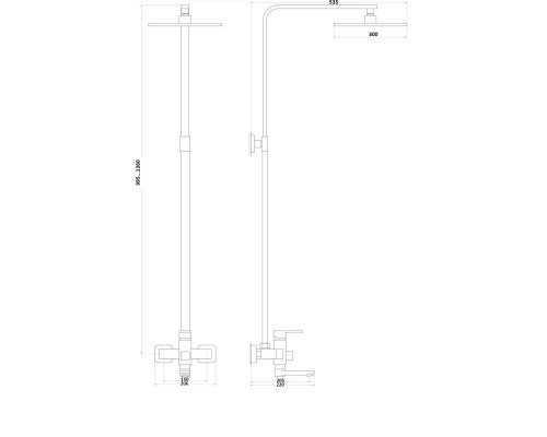 Душова система Globus Lux MILANO VAN-GLM-0026-10-BB