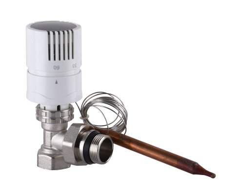 Вузол пiдмiшування з термоголовкою ECO 01A-5 3/4″х3/4″ кутовий