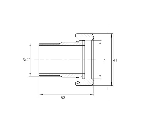 Комплект штуцерів 1″Вх3/4″З латунний LR543L OPTIMUM