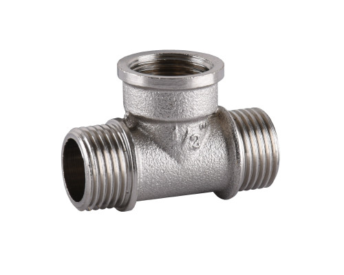 Трійник 1/2″ЗВЗ нікельований А0215А(нк)