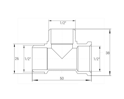 Трійник 1/2″ВЗЗ нікельований А0204А(нк)