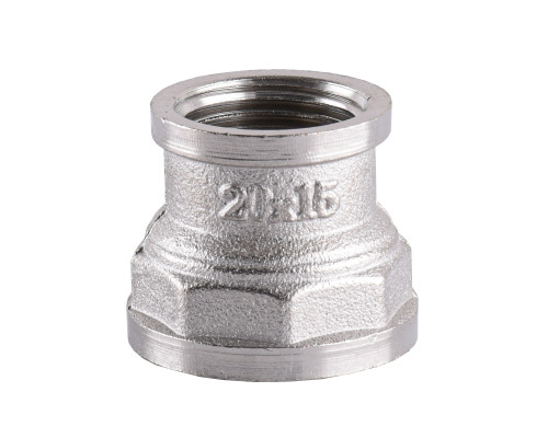 Муфта редукційна 3/4″х1/2″ВВ нікельована полегшена А0306А(нк)