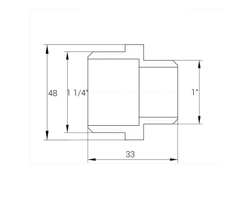 Ніпель редукційний 1 1/4″х1″ЗЗ нікельований А0594А(нк)