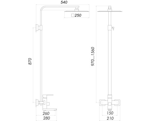 Душова система Globus Lux SICILIA PLUS-SBQ-SH-02-BB
