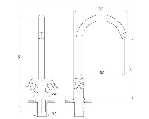 Змішувач для кухні Globus Lux DUKAT-8 SD8-203