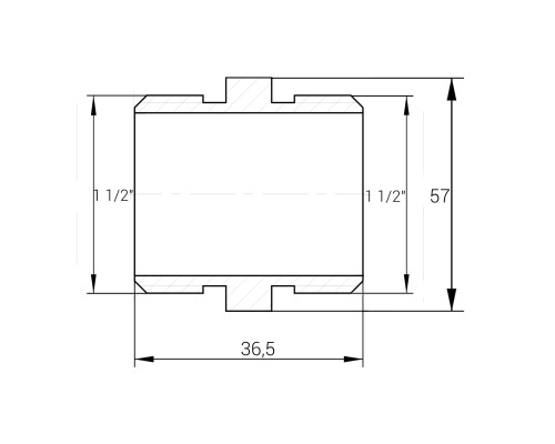 Ніпель 1 1/2″ЗЗ нікельований А0535А(нк)