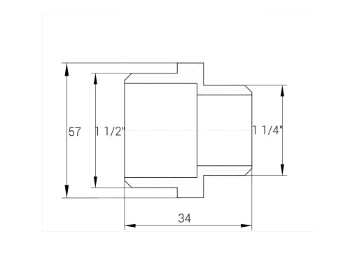 Ніпель редукційний 1 1/2″х1 1/4″ЗЗ нікельований А0522А(нк)
