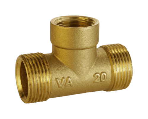 Трійник редукційний 3/4″х1/2″х3/4″ЗВЗ латунний А0224А
