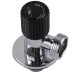 Кран кутовий кераміка SOLOMON EXCLUSIVE 1/2″X3/4″ 989 BLACK/CHROME ( 1шт.)