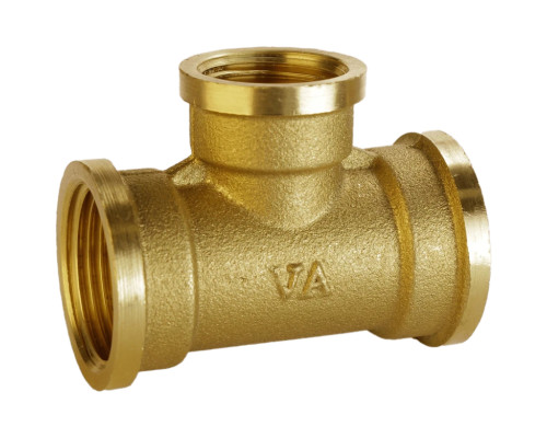Трійник редукційний 3/4″х1/2″х3/4″ВВВ латунний А0212А