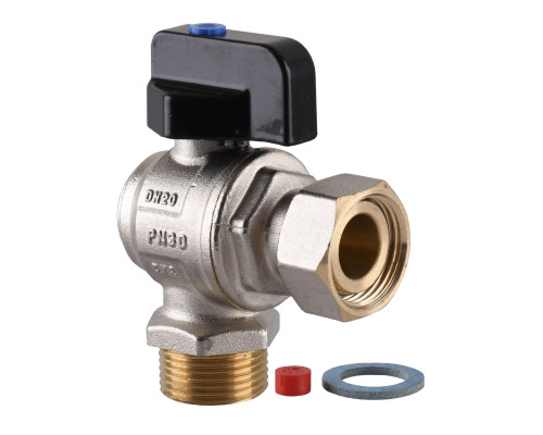 Кран кульовий котловий кутовий з накидною гайкою ARCO 3/4″ 150814