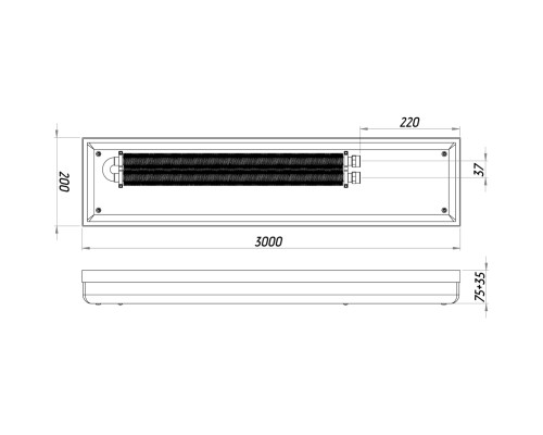 Конвектор ТС70-3500/200-Eco-2sr (без решітки)