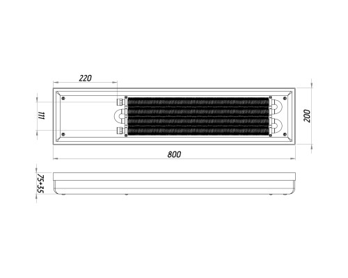Конвектор  ТС70-800/200-Comfort-4su (без решітки)