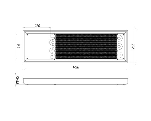 Конвектор ТС70-1750/265-Comfort-6su (без решітки)