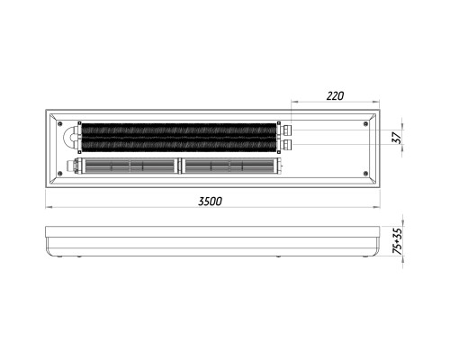 Конвектор ТС70-3500/200-Turbo-2br (без решітки)