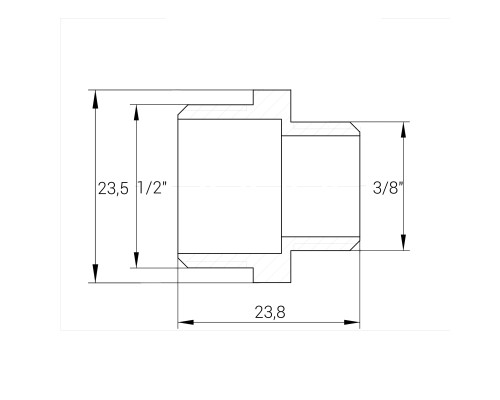 Ніпель редукційний 1/2″х3/8″ЗЗ латунний А0542А