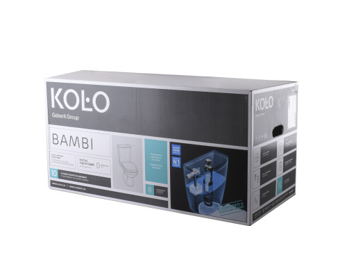 Bambi унітаз-компакт, кос. випуск, бачок 6л, боковий підвід , сидіння поліпроп.