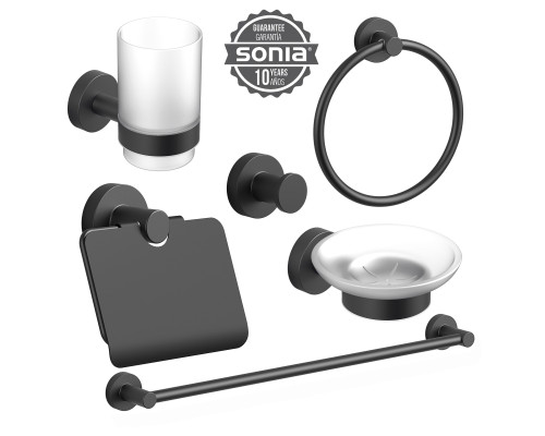 Набір аксесуарів для ванної  SONIA ASTRAL KIT BLACK ( 6 предметів) 185214