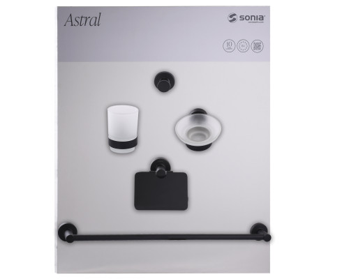 Набір аксесуарів для ванної  SONIA ASTRAL KIT BLACK ( 5 предметів) 185788