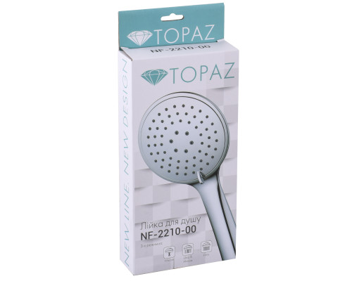 Душова лійка Topaz NF-2210-00 хром, пласт. 3-позиційна