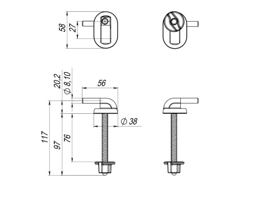 Кріплення до сидіння SoloPlast СУ-6. 10.ЗП