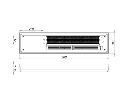 Конвектор  ТС70-800/200-Turbo-2sl (без решітки)