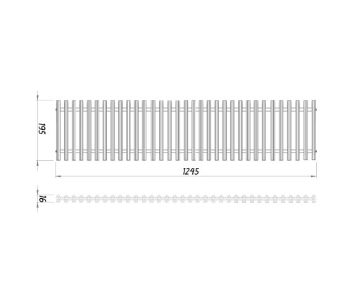 Конвектор ТС80-1250/200-LUX-2wbl (з решіткою)